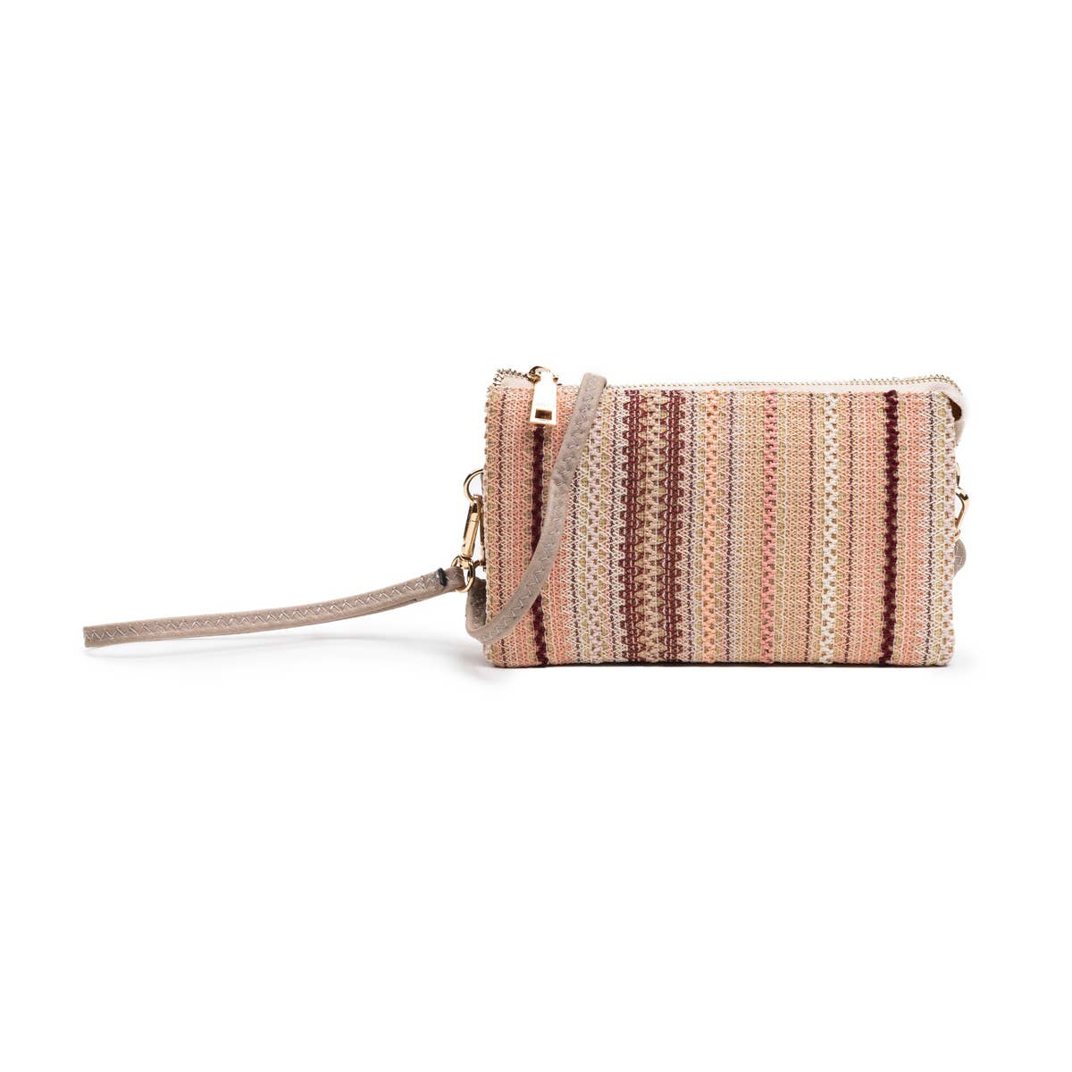 Riley (Rose) Embroidered Crossbody/Wristlet
