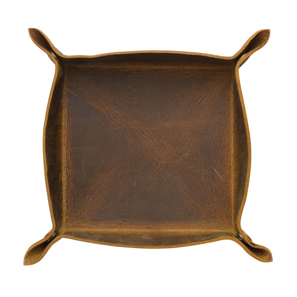 Myra Bag: Opulent Offering Square Leather Tray