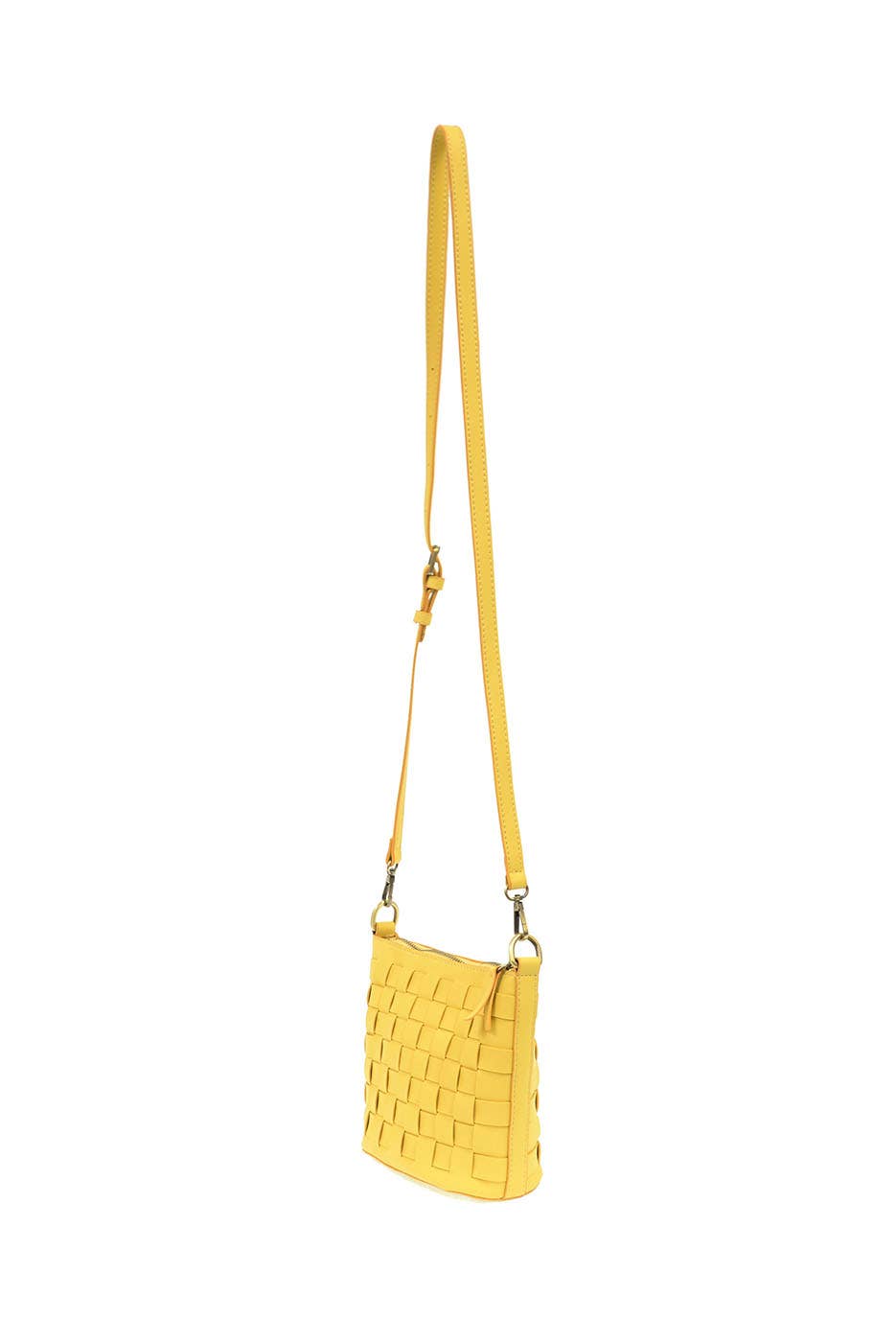 Maci (Yellow) Woven Crossbody Bag