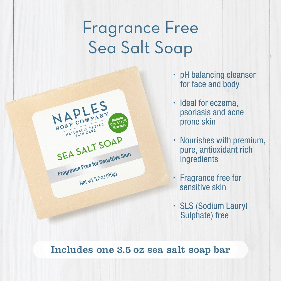 Naples Soap Co.: Unscented Sea Salt Natural Soap