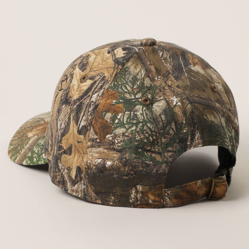 Flying Mallard Embroidered Camo Print Hat
