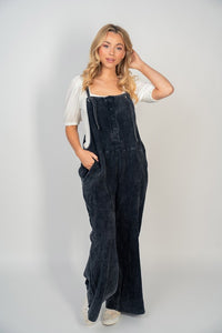 Easy Does It BLACK Cotton Gauze Overall