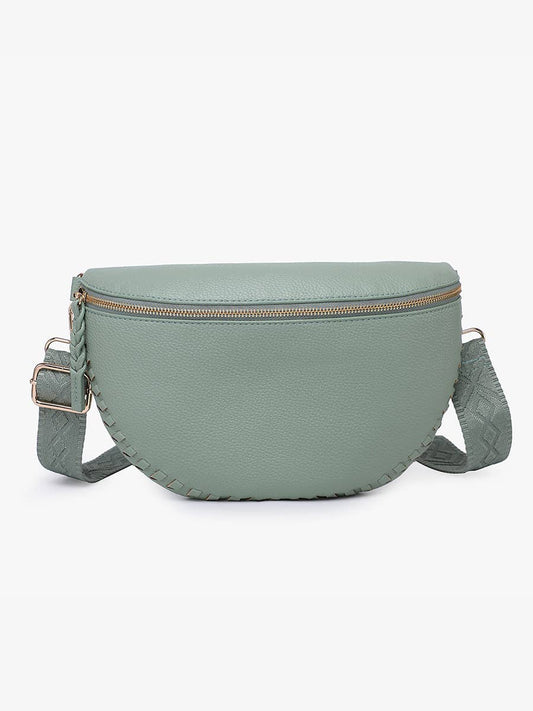 Janae (Sage) Whipstitch Crossbody/Sling Bag