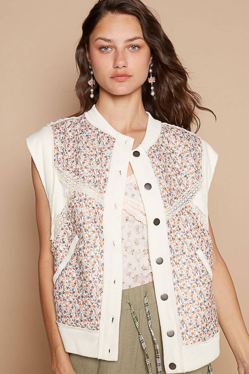 POL: Show & Tell Floral Quilted Vest