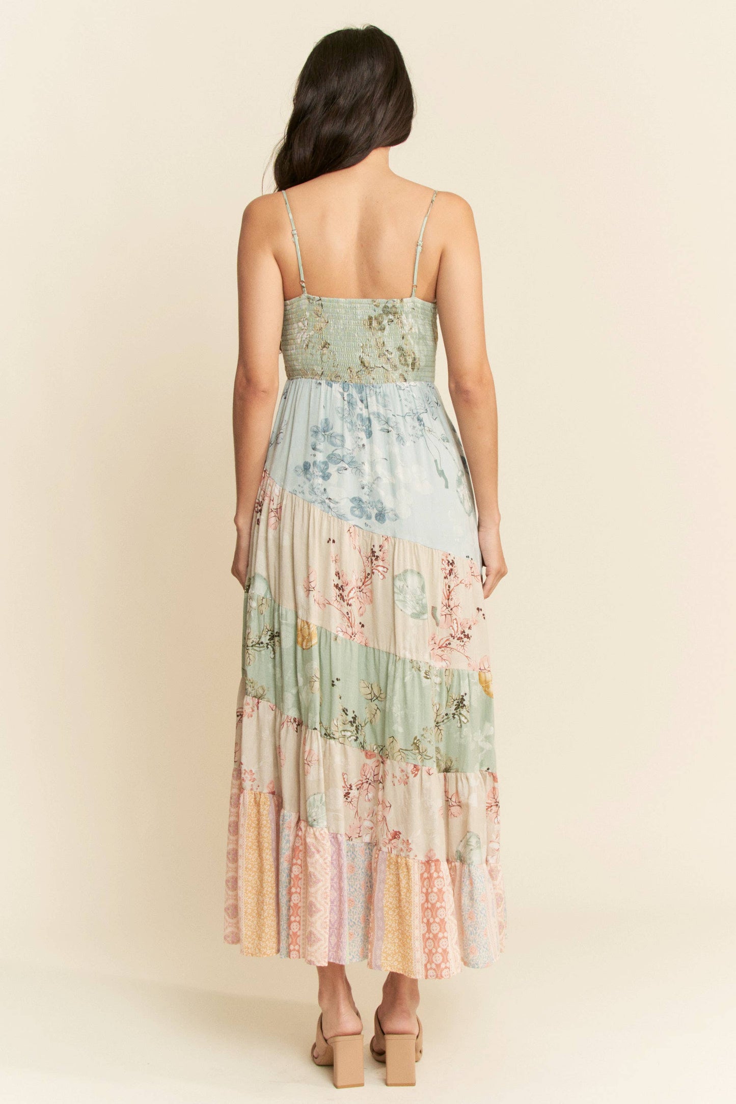 With A Twist Floral Mix Maxi Dress