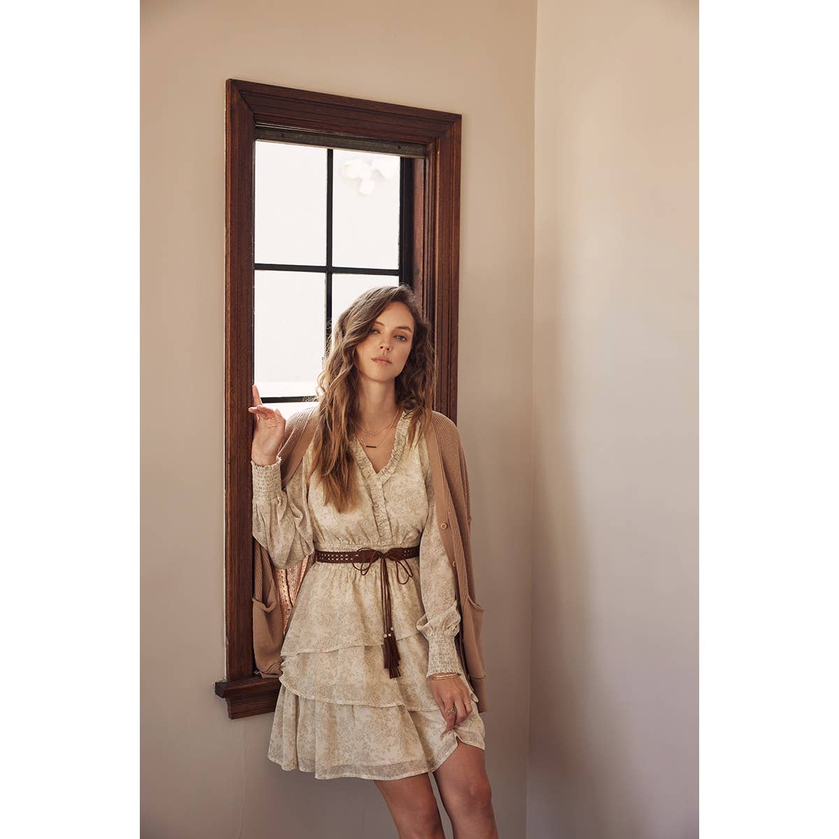 Down To Earth (Tan) Slouchy Cardigan