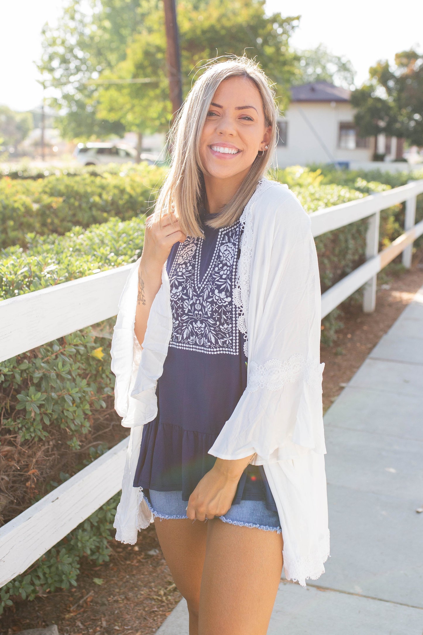 Hot As Ice (White) Kimono Cardigan