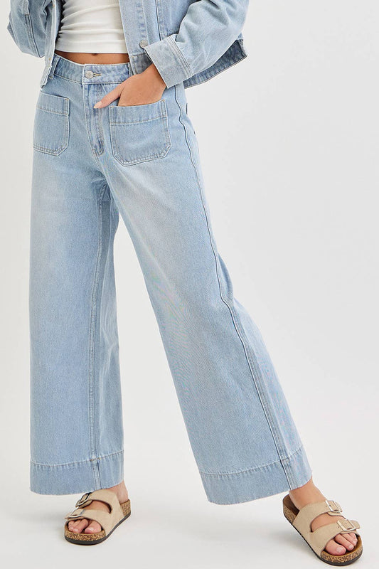 Time & Space Wide Leg Jeans