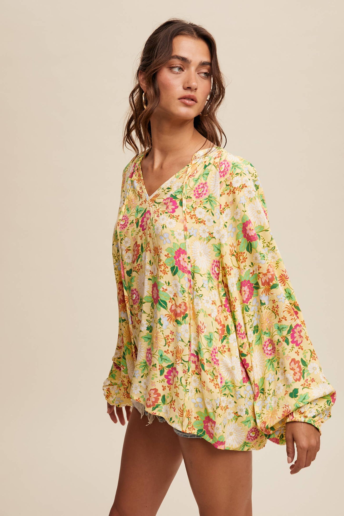 Sunlit Garden (Lt Yellow) Floral Blouse