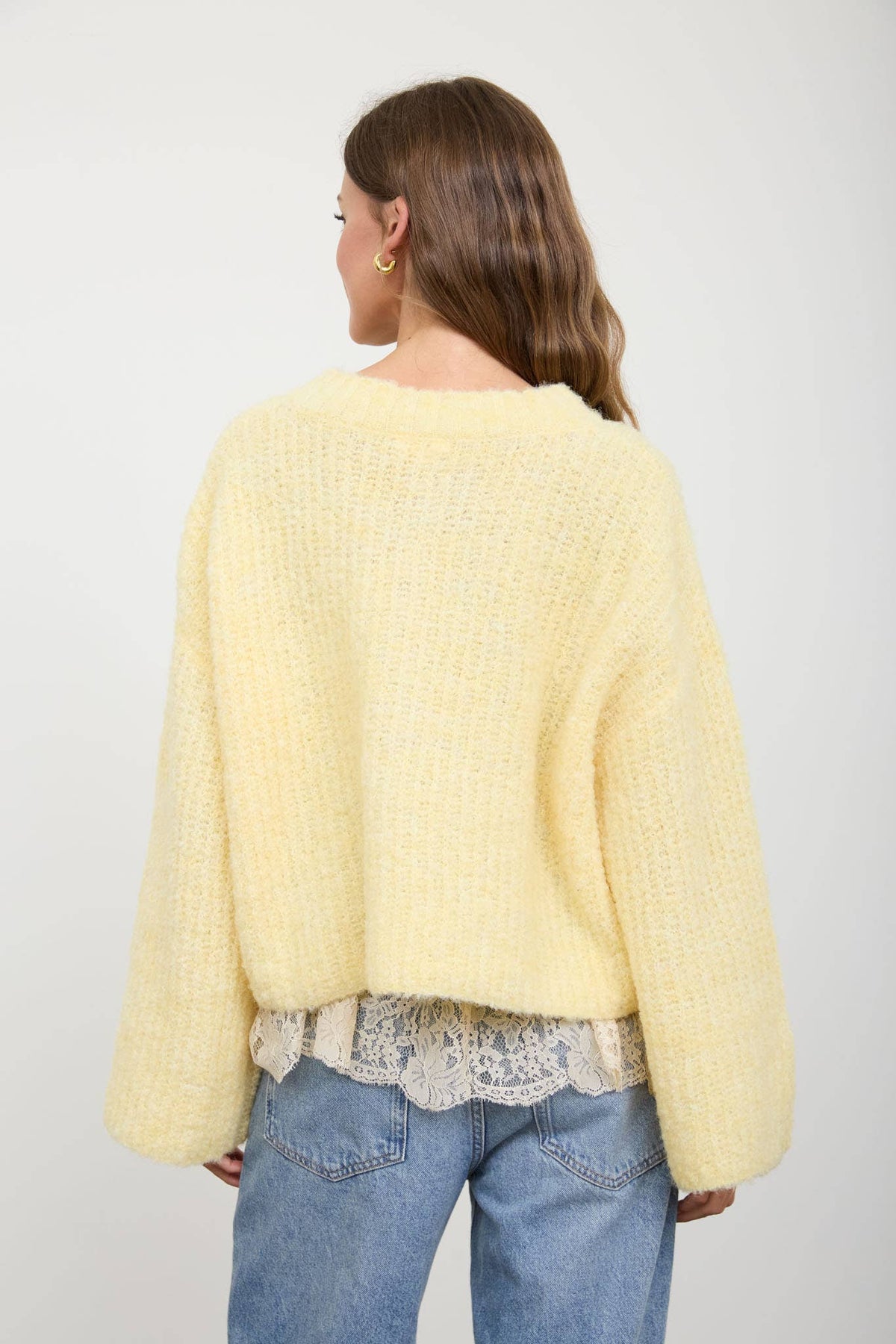 Walk This Way (Butter) Fuzzy Cardigan