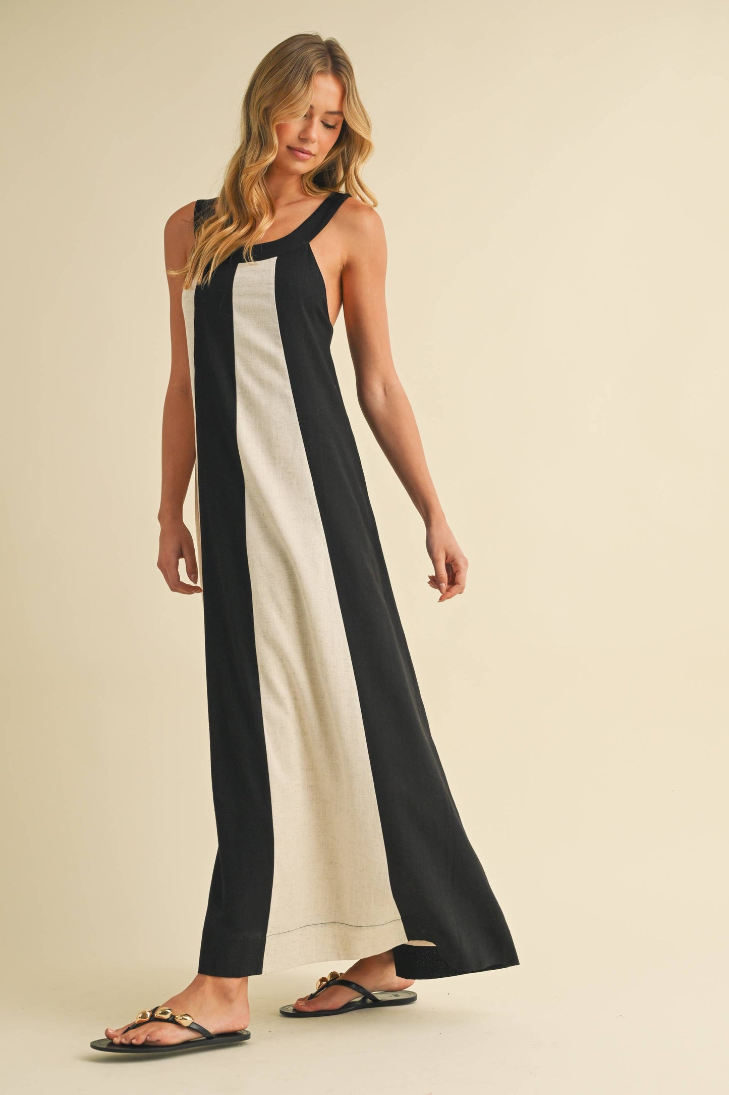 Leaving Town Color Block Maxi Dress