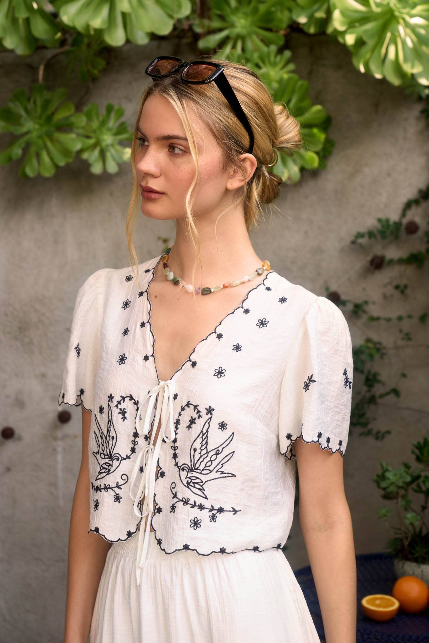 Little Birdie Told Me Embroidered Top