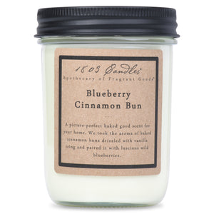 1803 Candles: Blueberry Cinnamon Bun 14oz. Jar Candle
