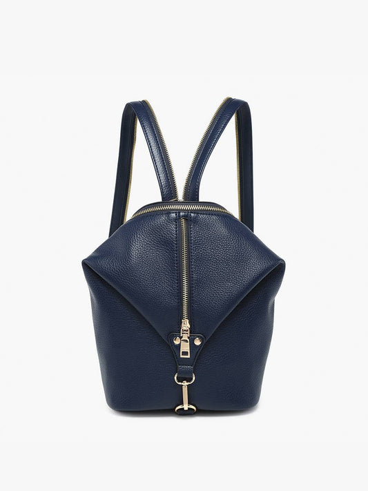 Linnette (Navy) Foldover Clasp Backpack