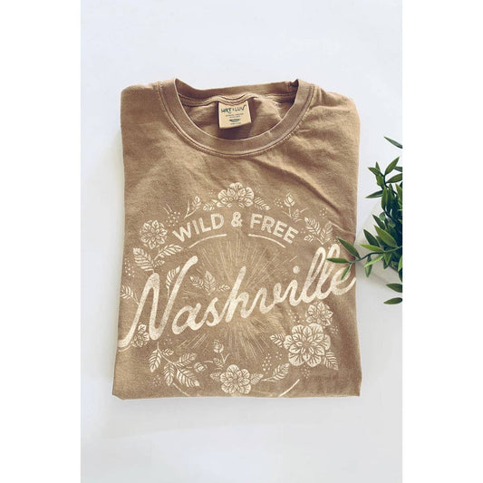 Wild Free Nashville (Taupe) Mineral Tee