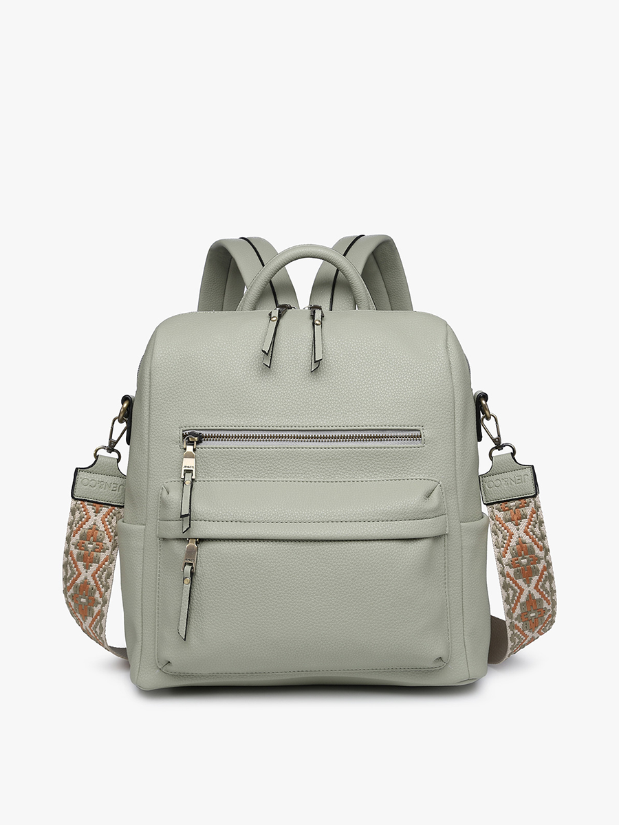 Amelia (Lt Sage) Backpack w/ Guitar Strap