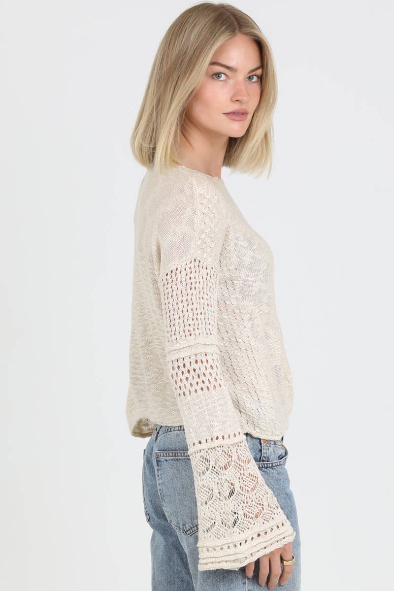 Gentle Breeze (Natural) Boho Sweater