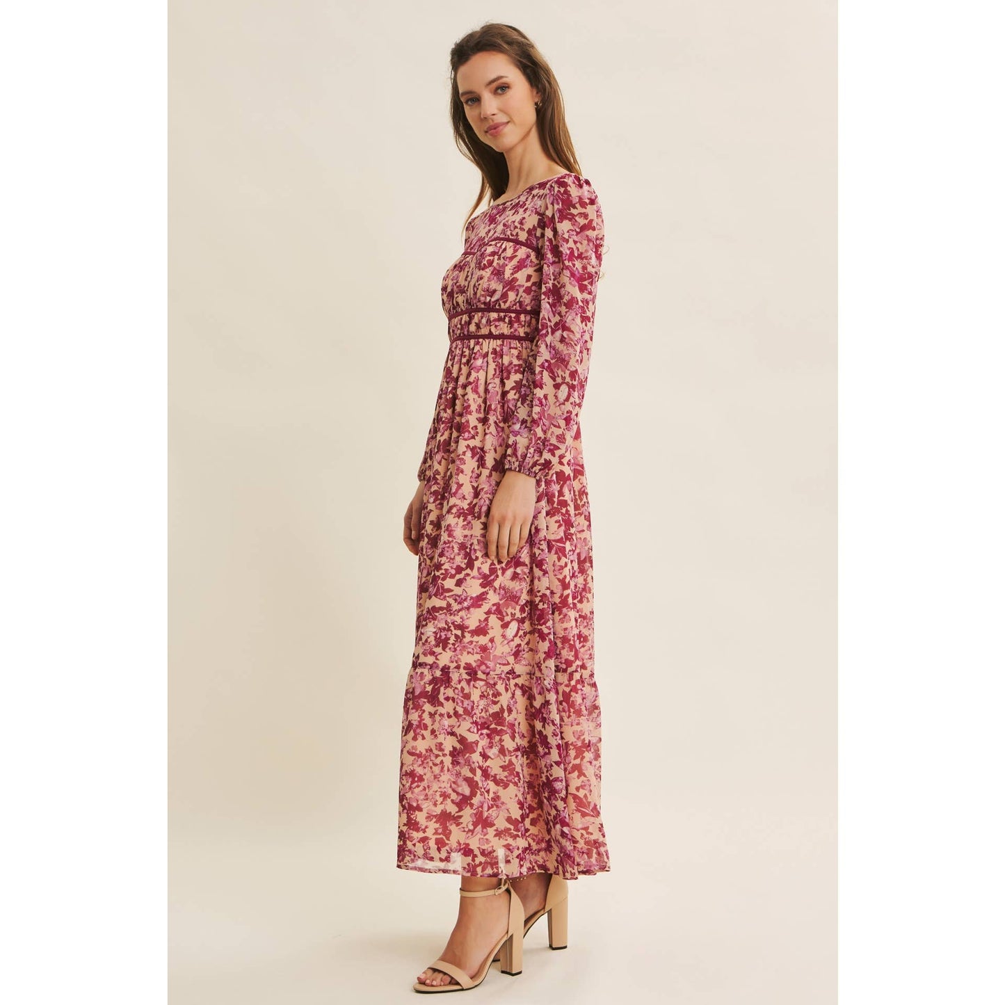 Timeless Charm Floral Bustier Maxi Dress