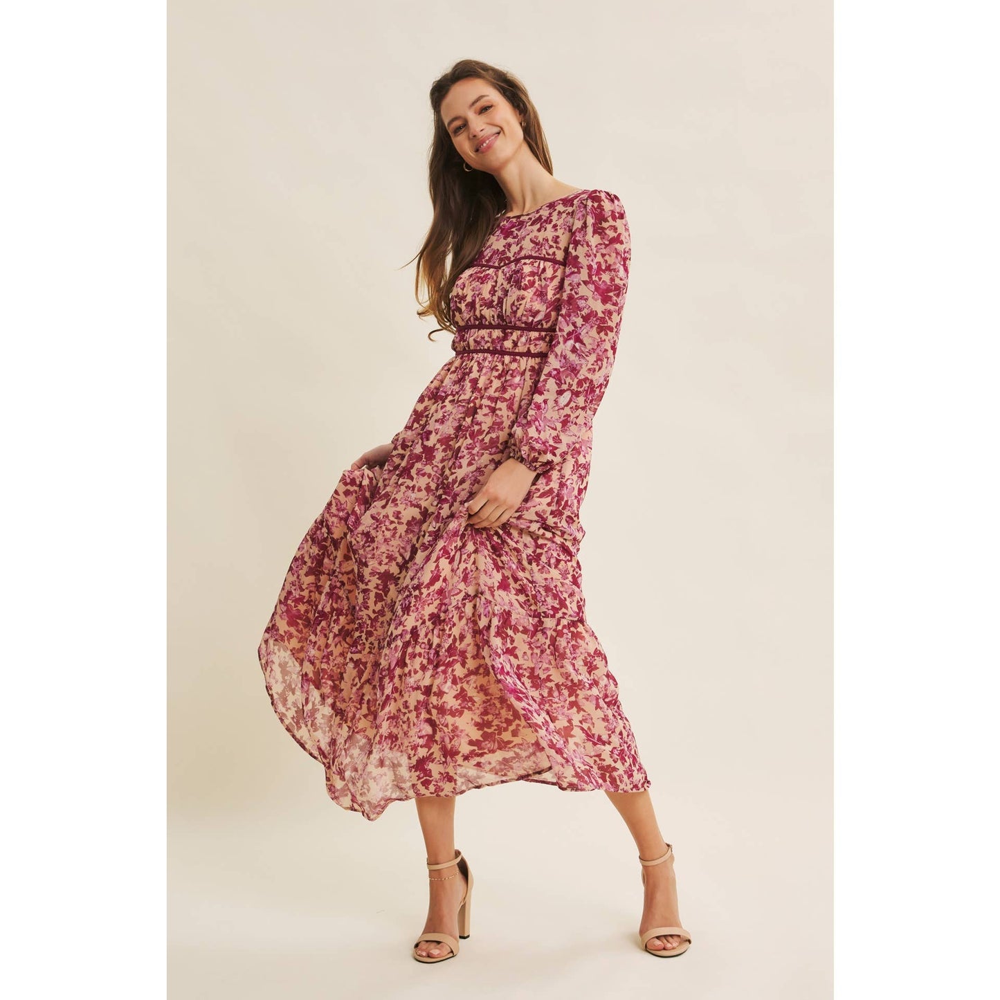 Timeless Charm Floral Bustier Maxi Dress