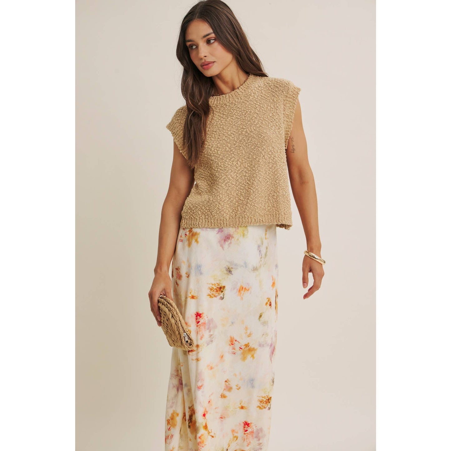 Good Impression Watercolor Midi Skirt