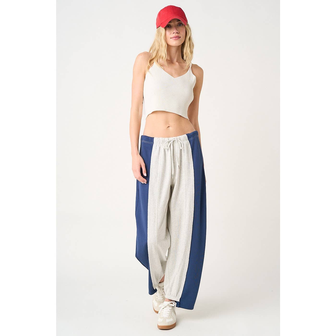 Game On (Navy/Grey) Barrel Jogger Pants