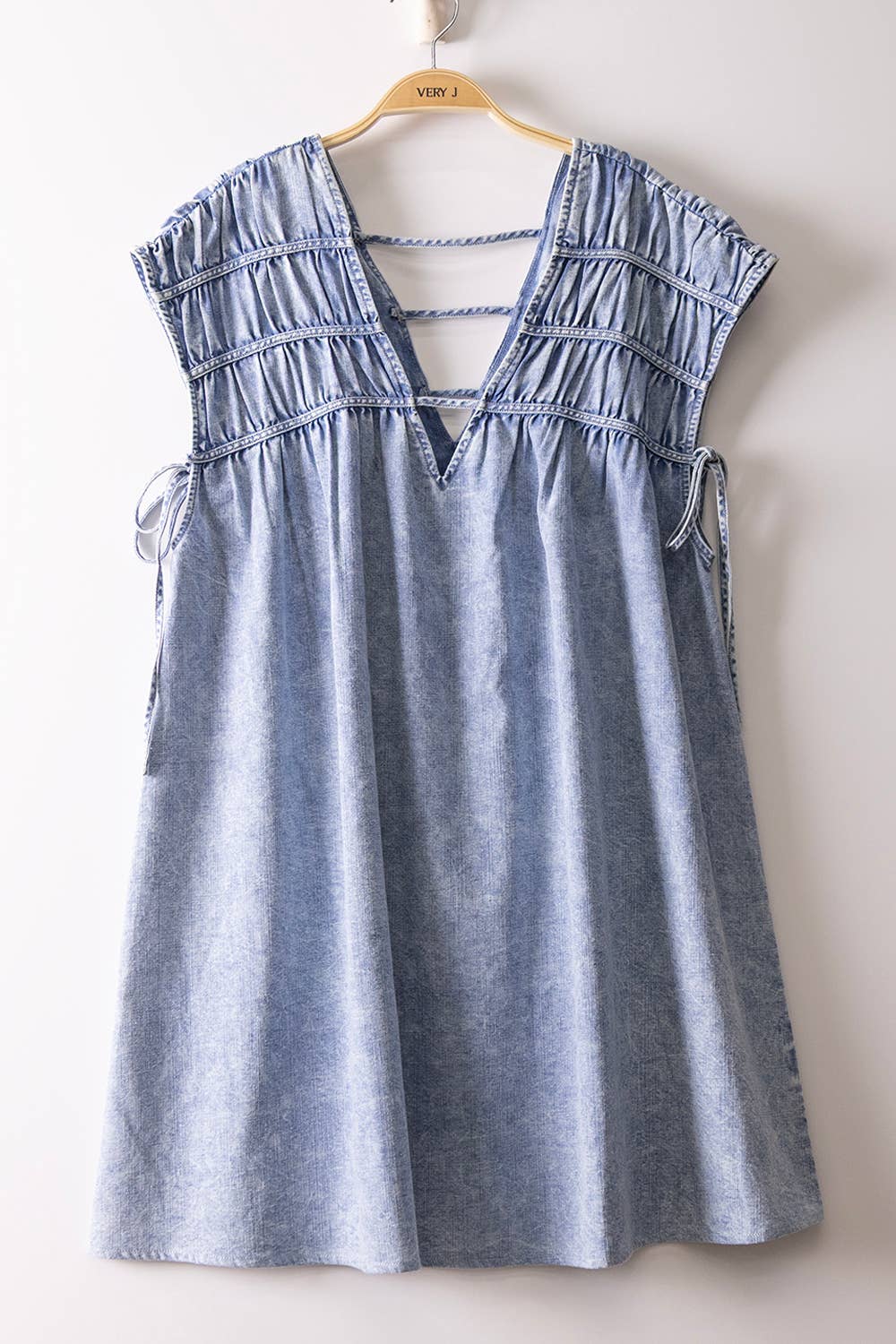 Wondering Soul Cotton Chambray Dress