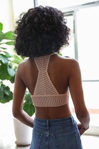Lace Boho Racerback Bralette (Blush)