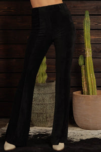 Get Groovy (Black) Velvet Pants