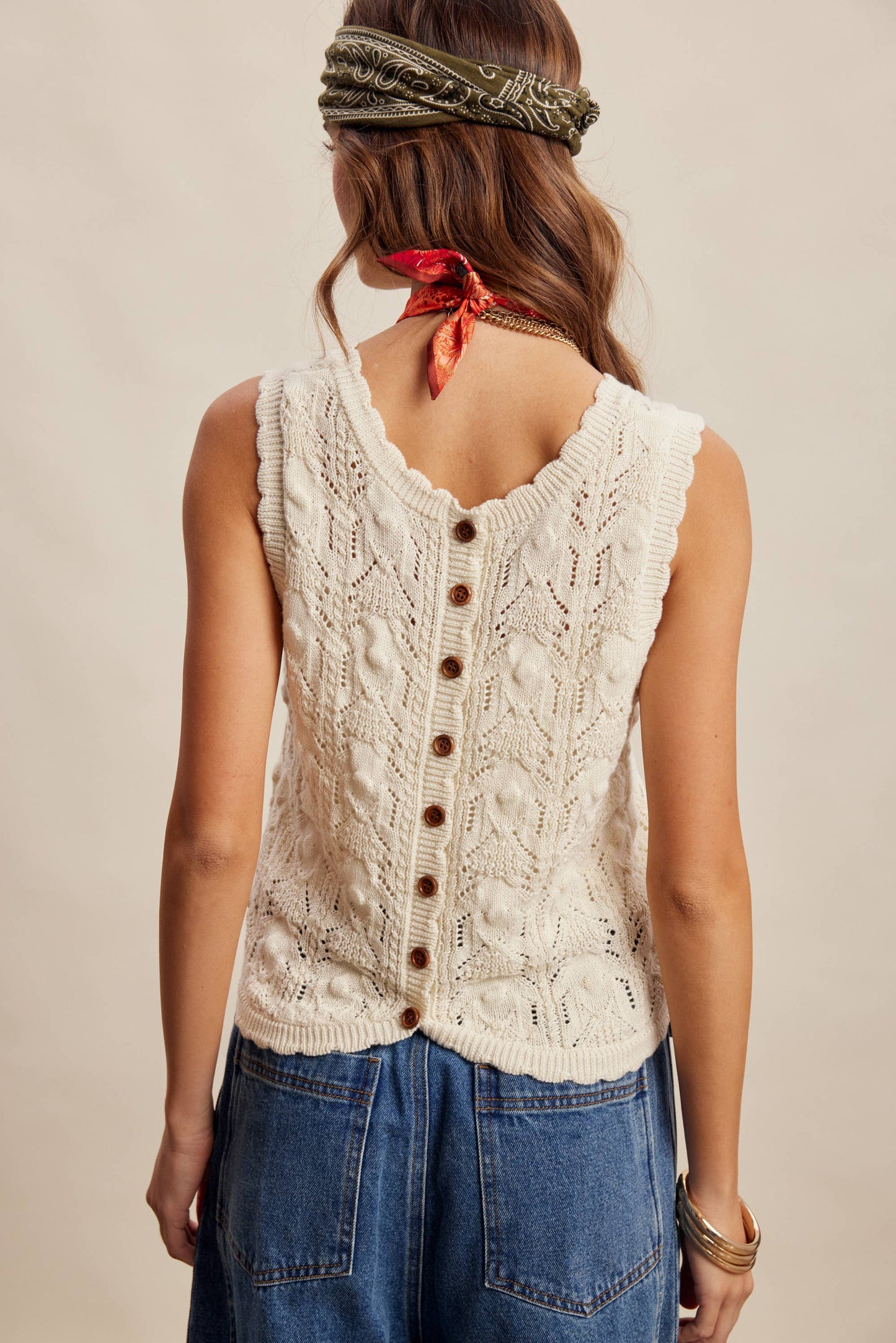 Love Lines Reversible Pointelle Knit Top