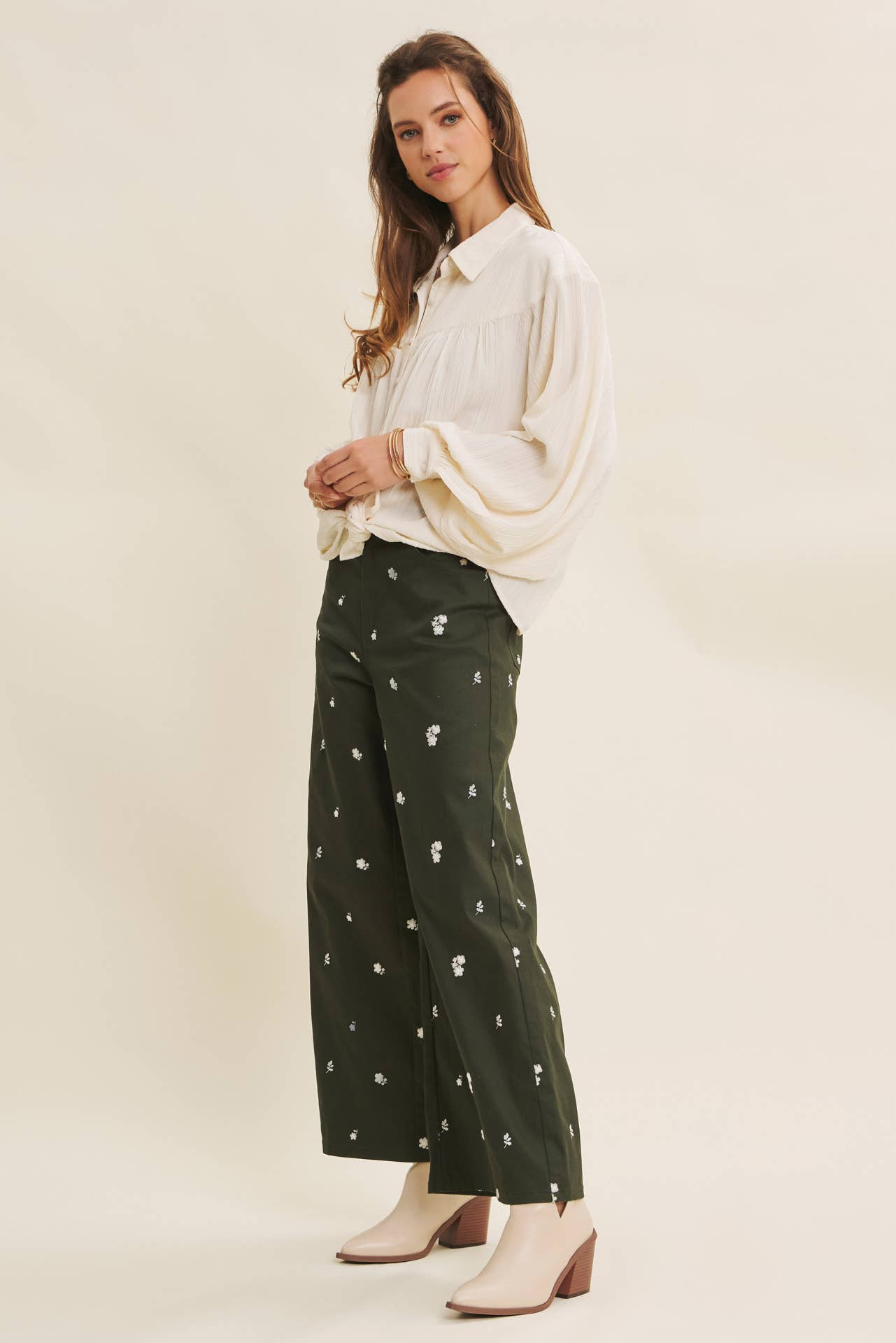 Deep Breathe (Vanilla) Crinkled Blouse