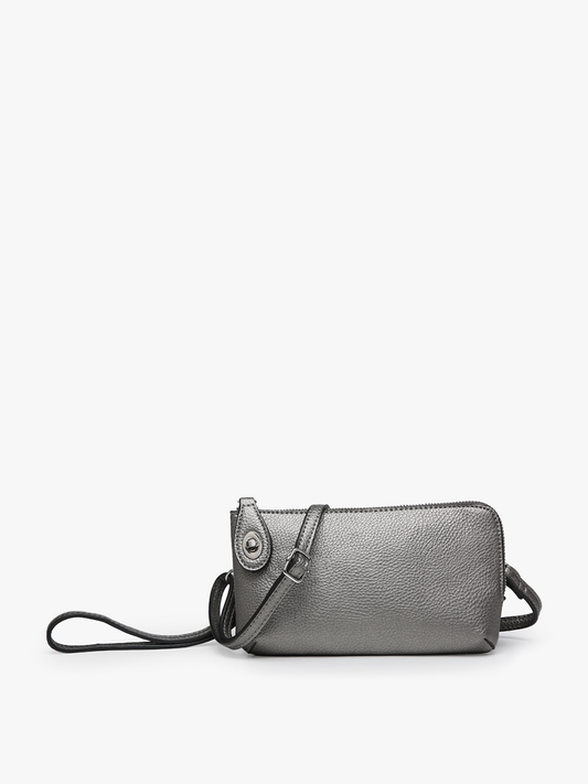 Kendall (Gunmetal) Crossbody/Wristlet w/ Twist Lock