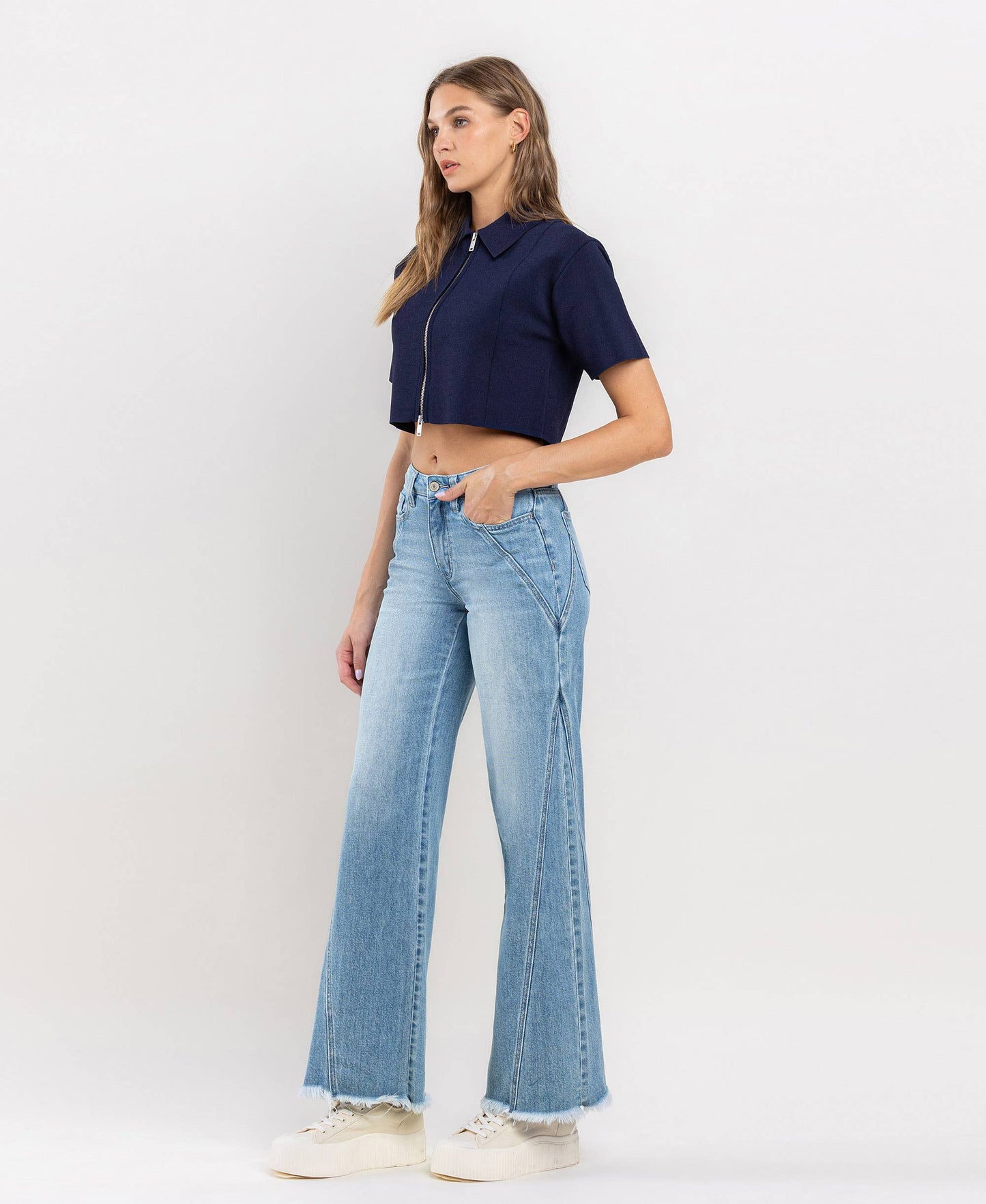 Vervet: Seams Right Wide Leg Jeans