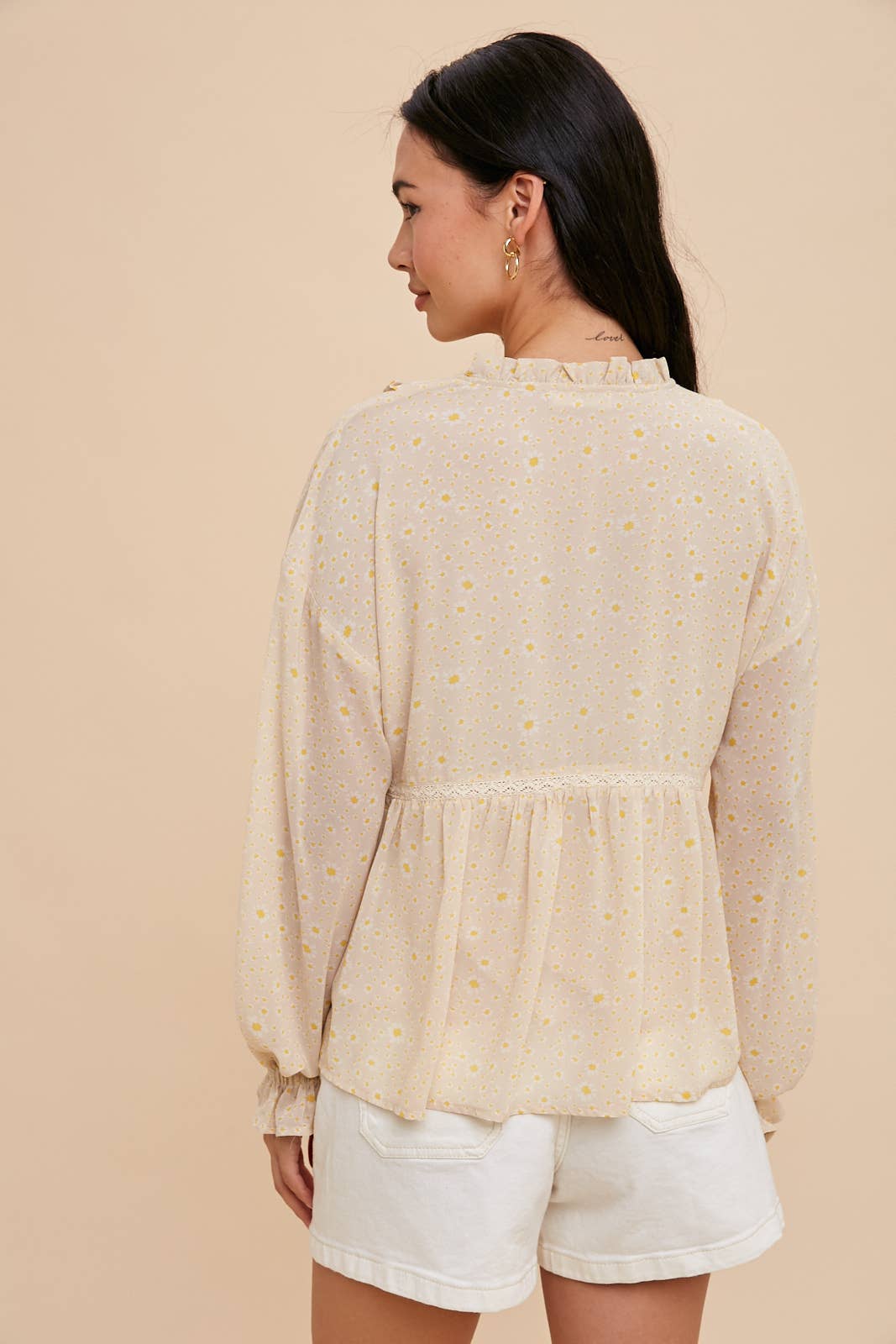 New View (Cream) Ditsy Floral Blouse