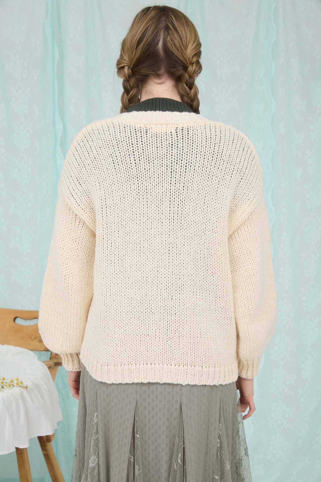 Tulip Fields Flower Embroidered Cardigan