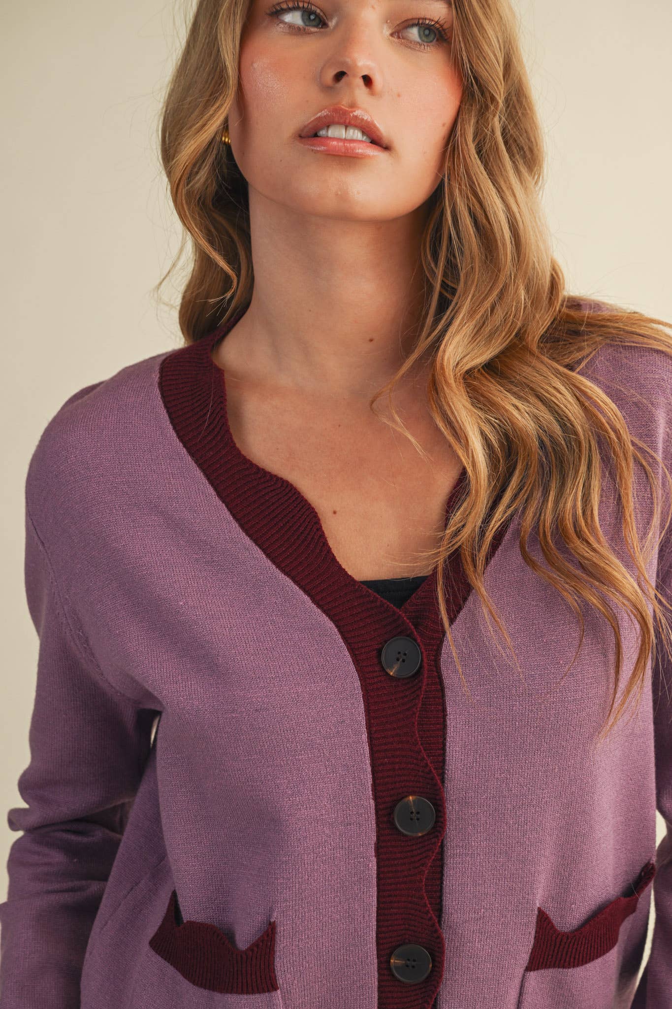 Love Spell Scallop Detail Cardigan