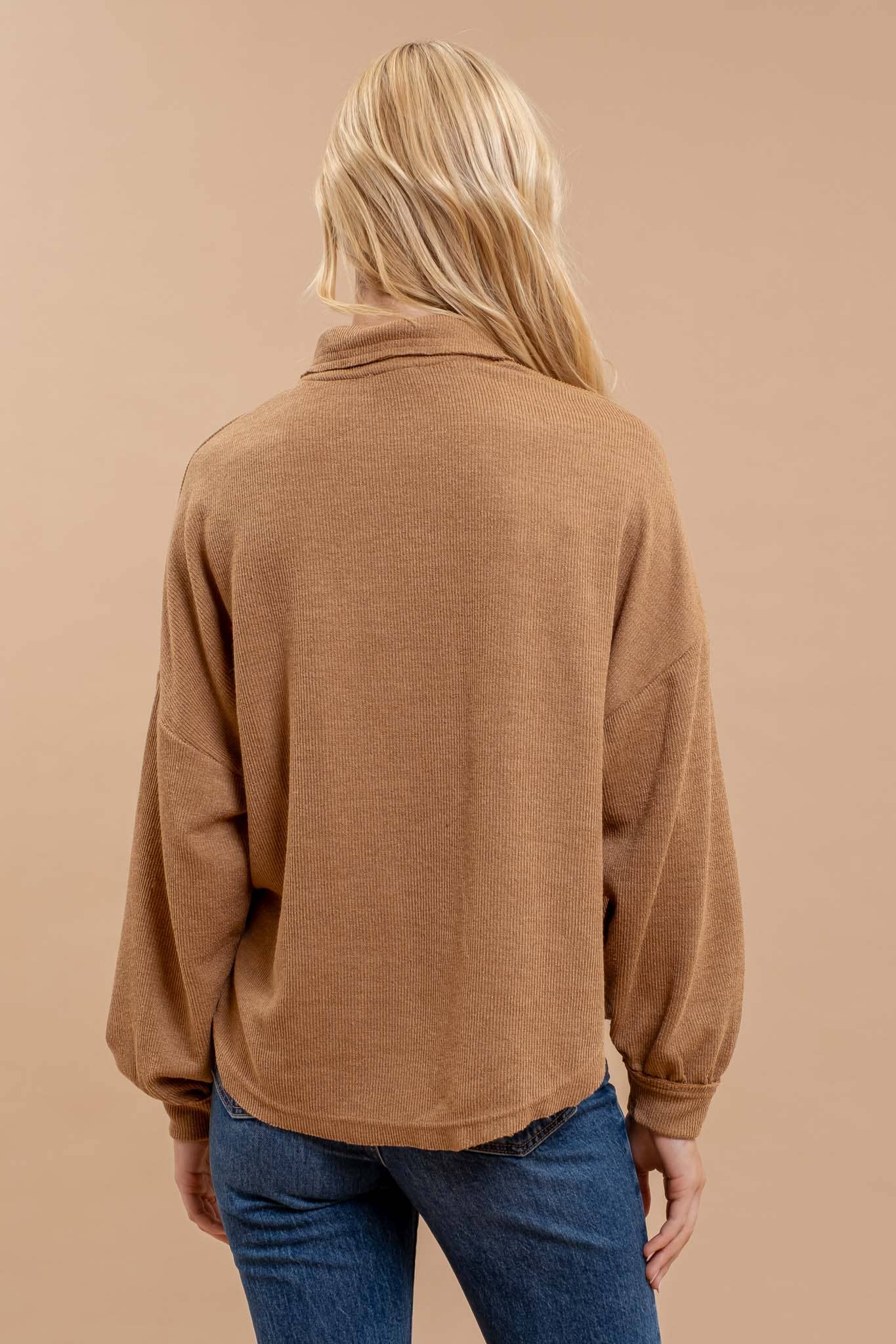 Henley Hills (Almond) Raw Edge Top