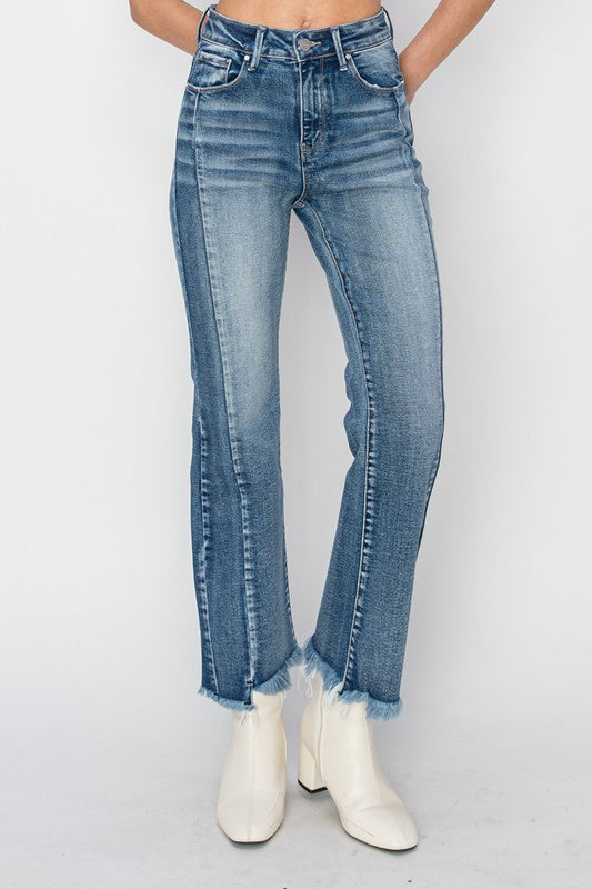 Risen: Step Ahead Step Hem Ankle Jeans