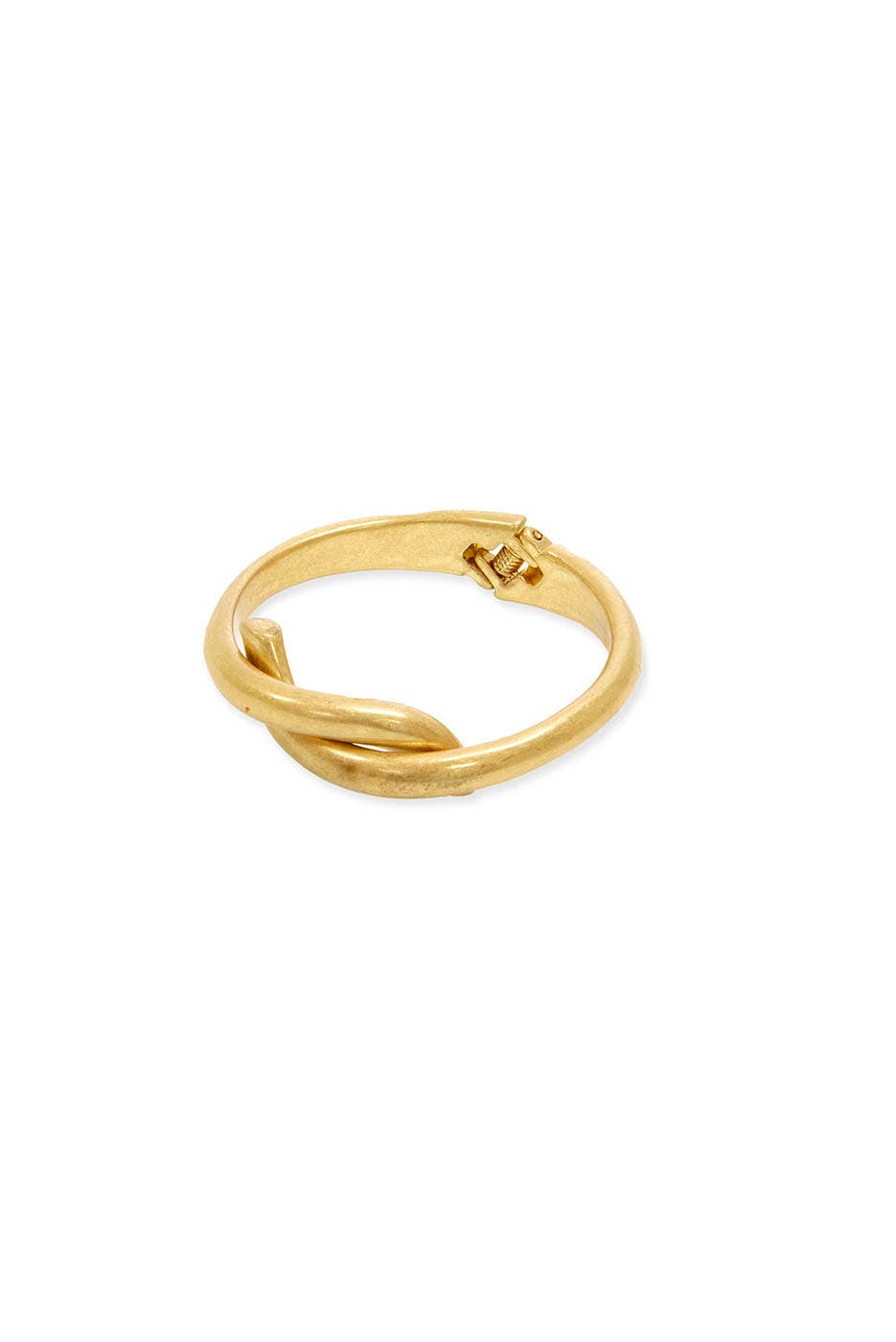 Over Lock Gold Bangle Bracelet