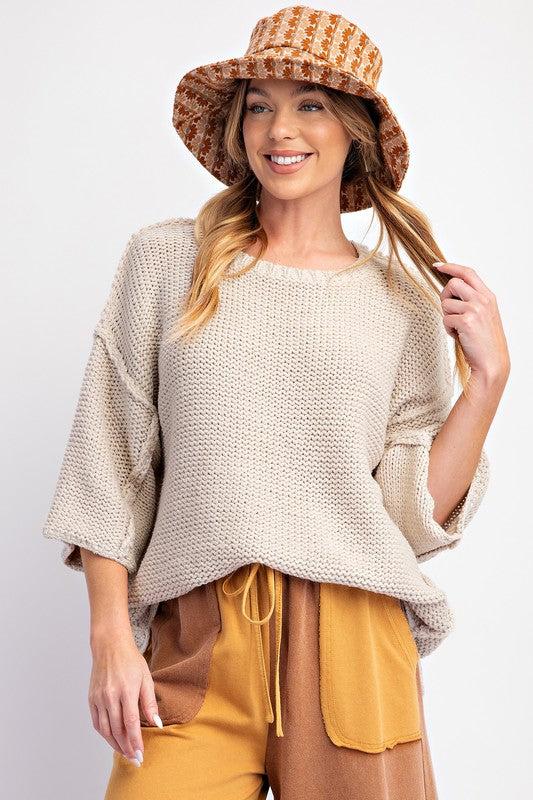 Big Smile Chunky Knit SS Sweater
