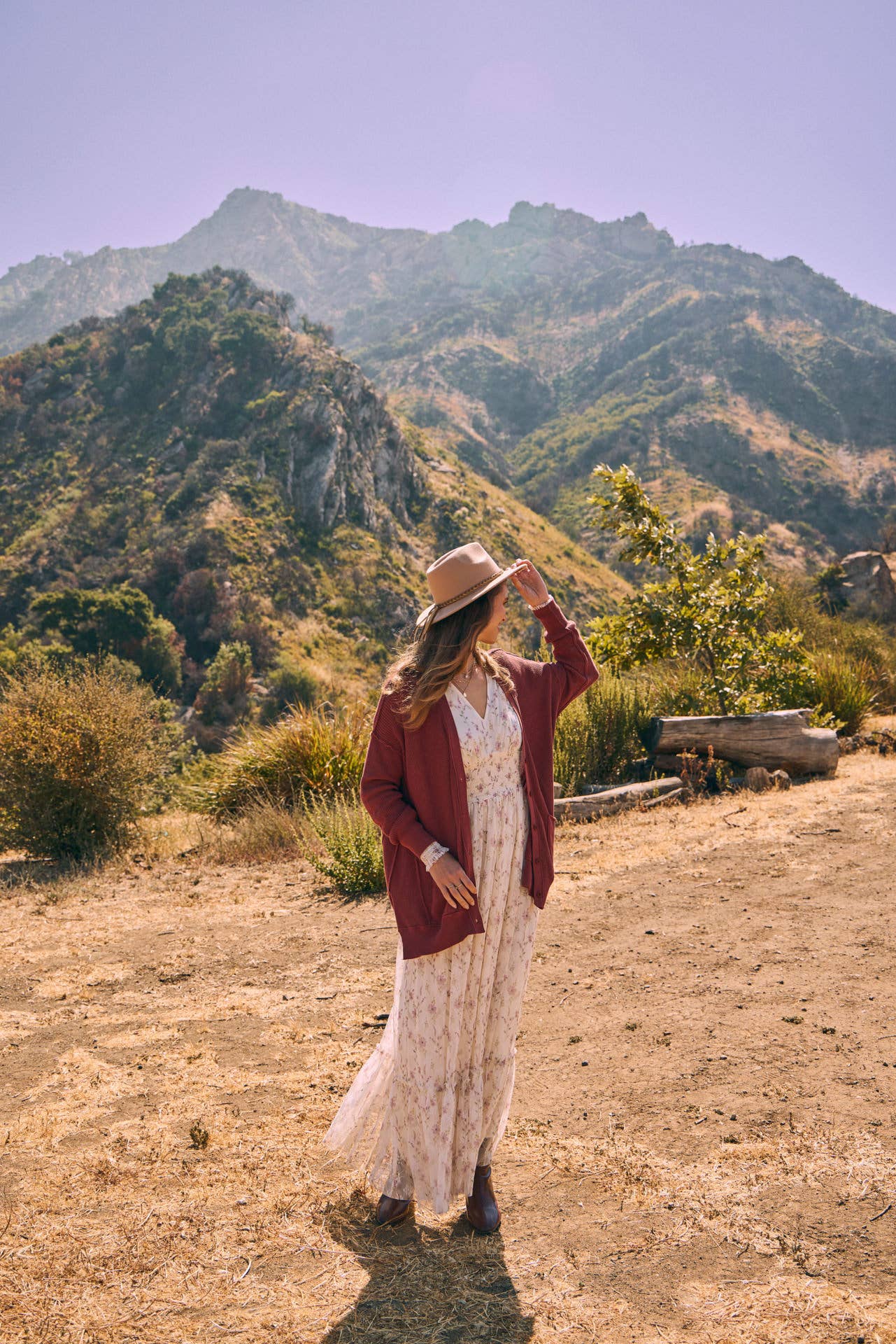 Down To Earth (Redwood) Slouch Cardigan