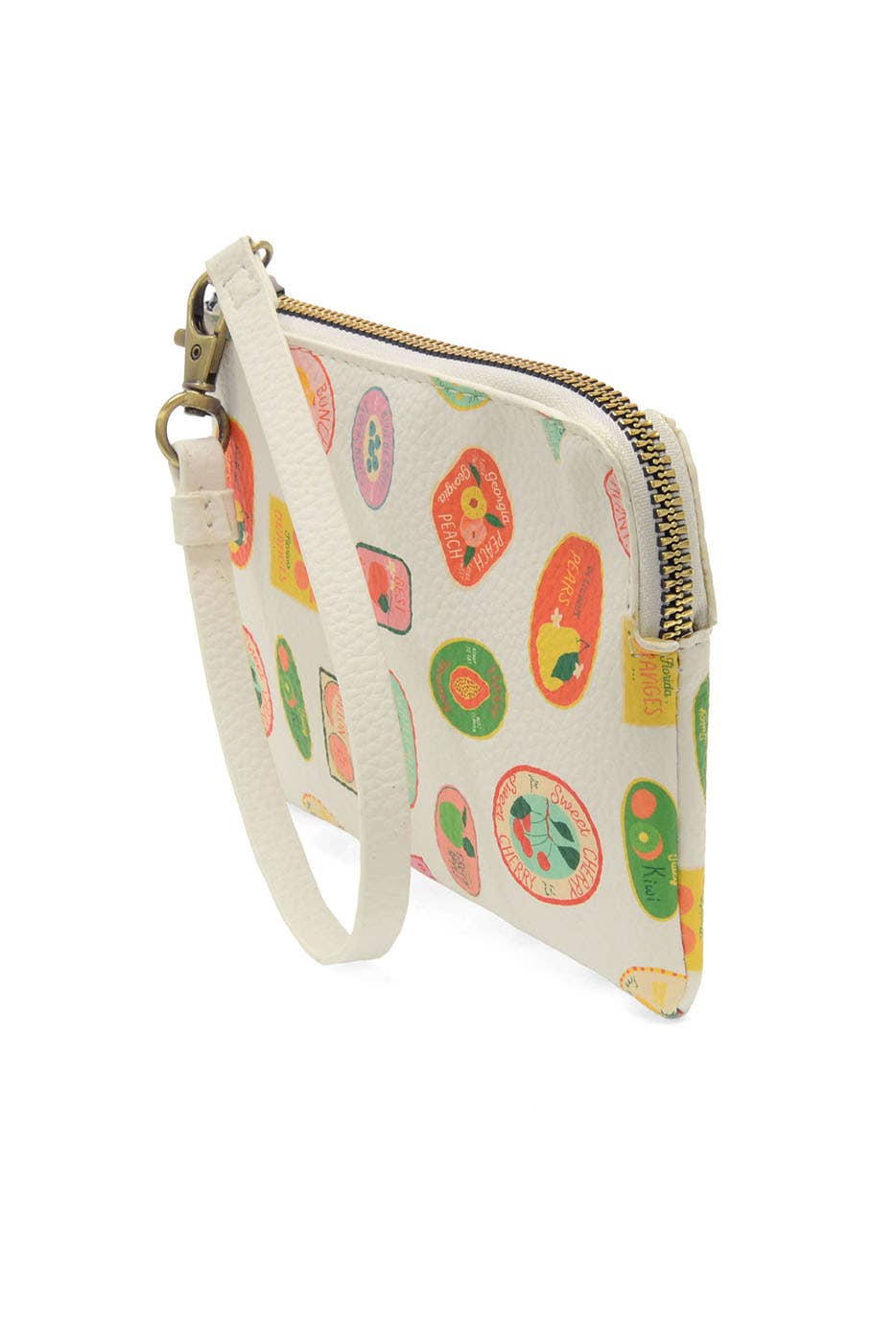 Farmers Market (White) Wristlet Pouch