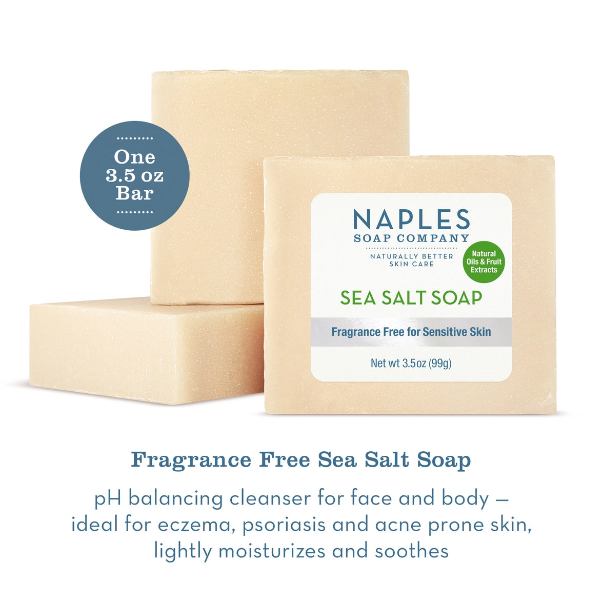 Naples Soap Co.: Unscented Sea Salt Natural Soap