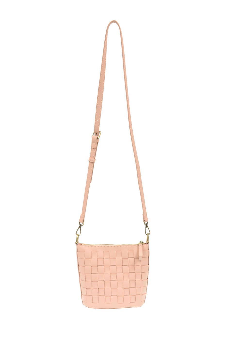 Maci (Coral) Woven Crossbody Bag