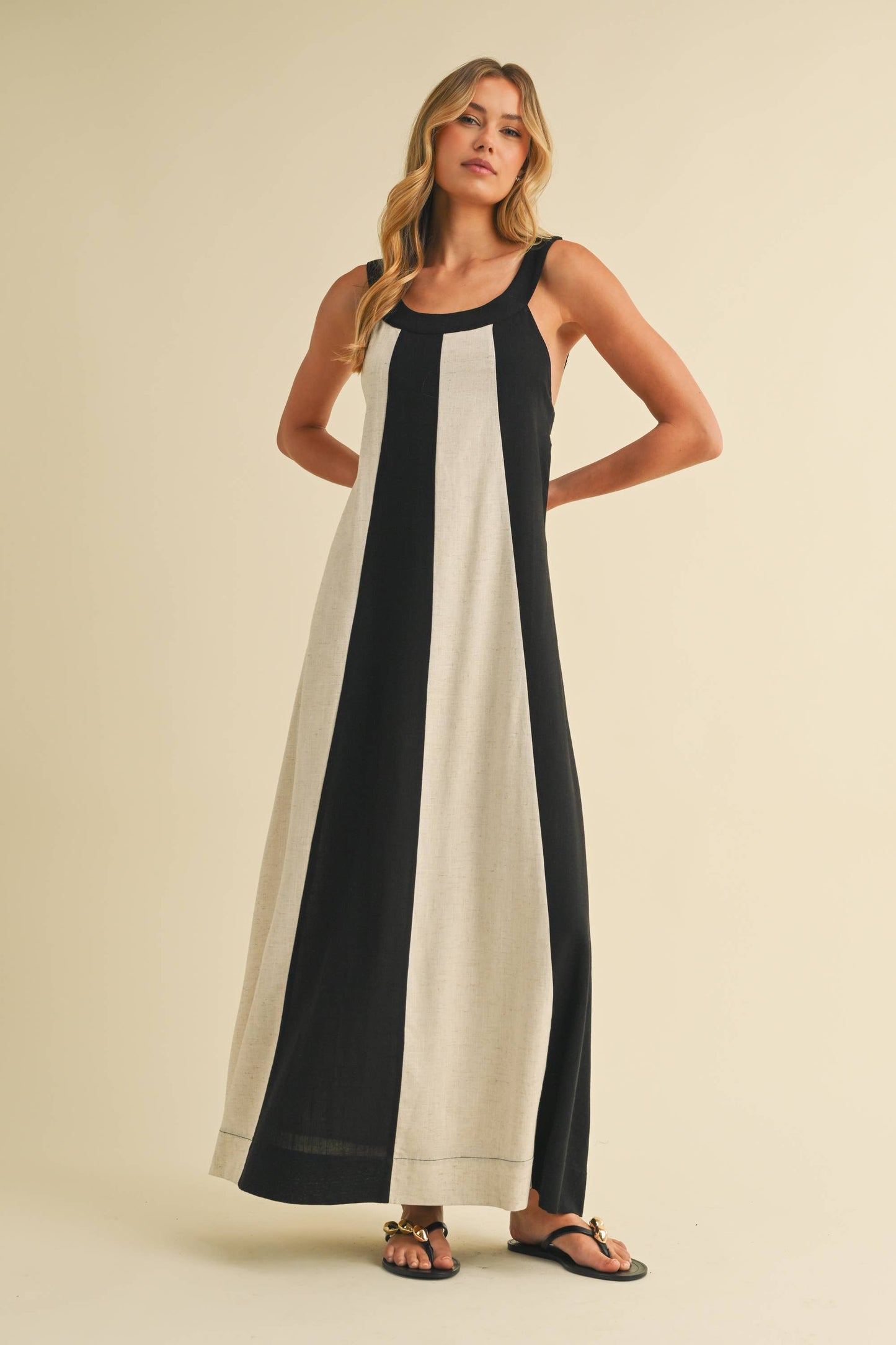 Leaving Town Color Block Maxi Dress