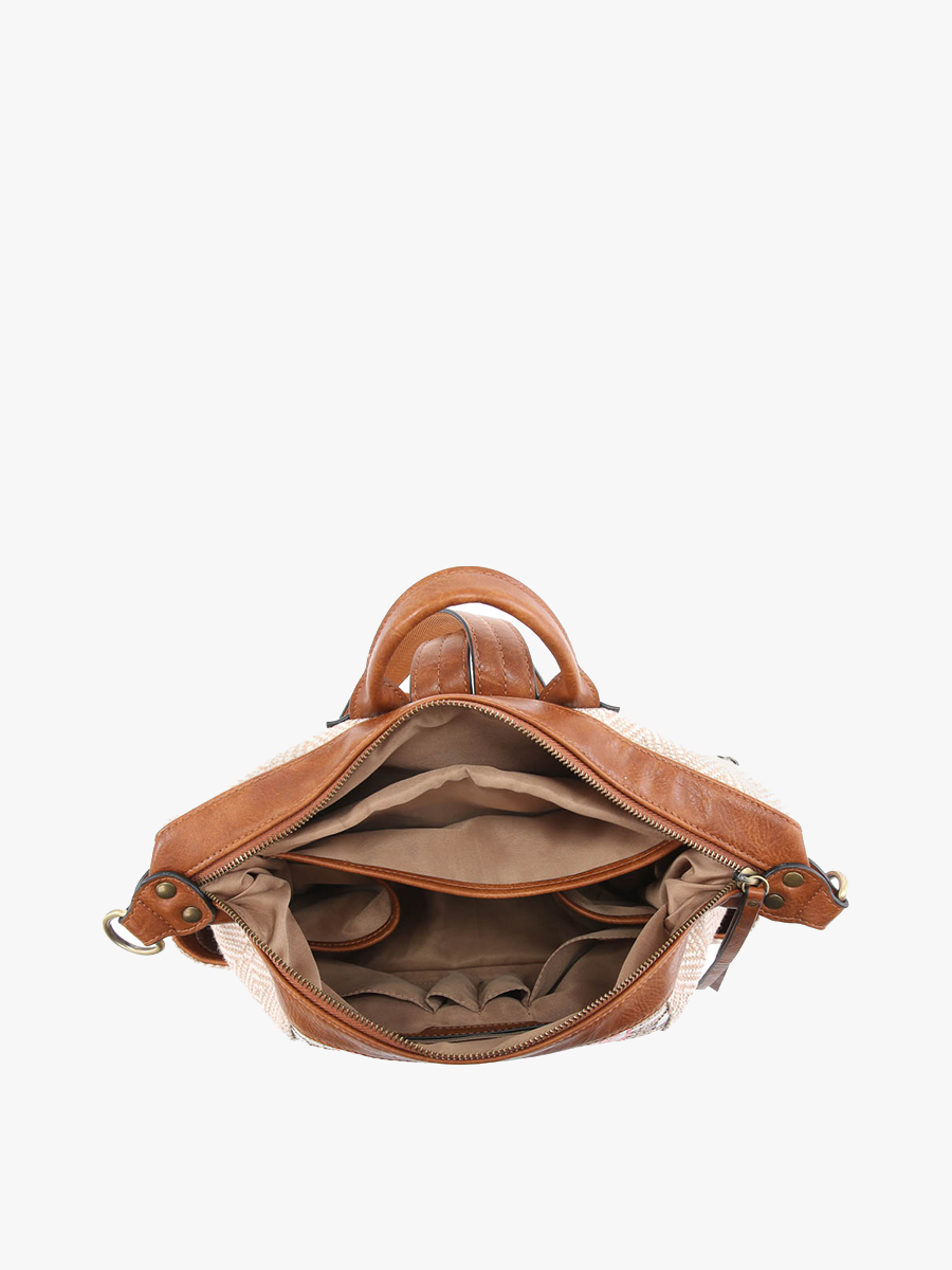 Lexie (Taupe) Aztec Backpack/Satchel