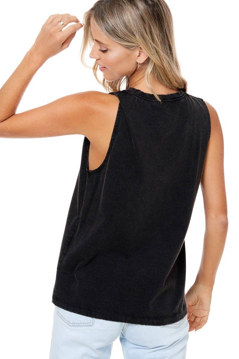Free Bird (Black) Vintage Washed Tank