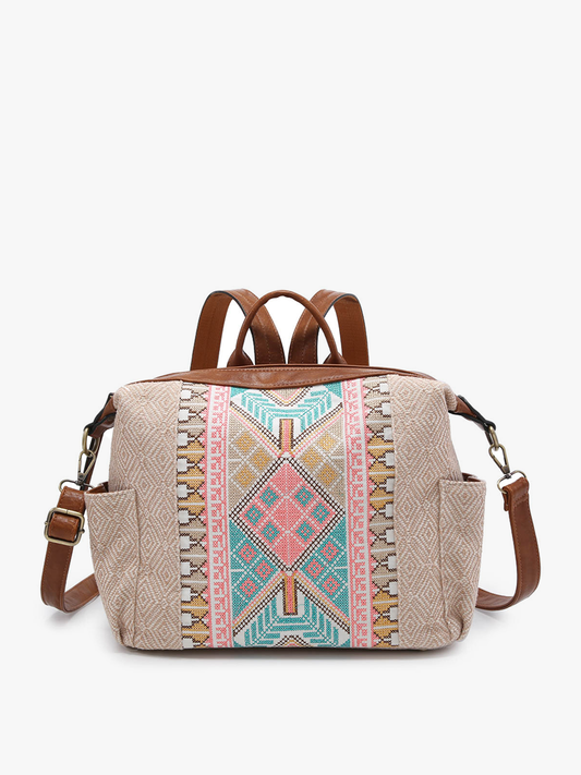 Lexie (Taupe) Aztec Backpack/Satchel