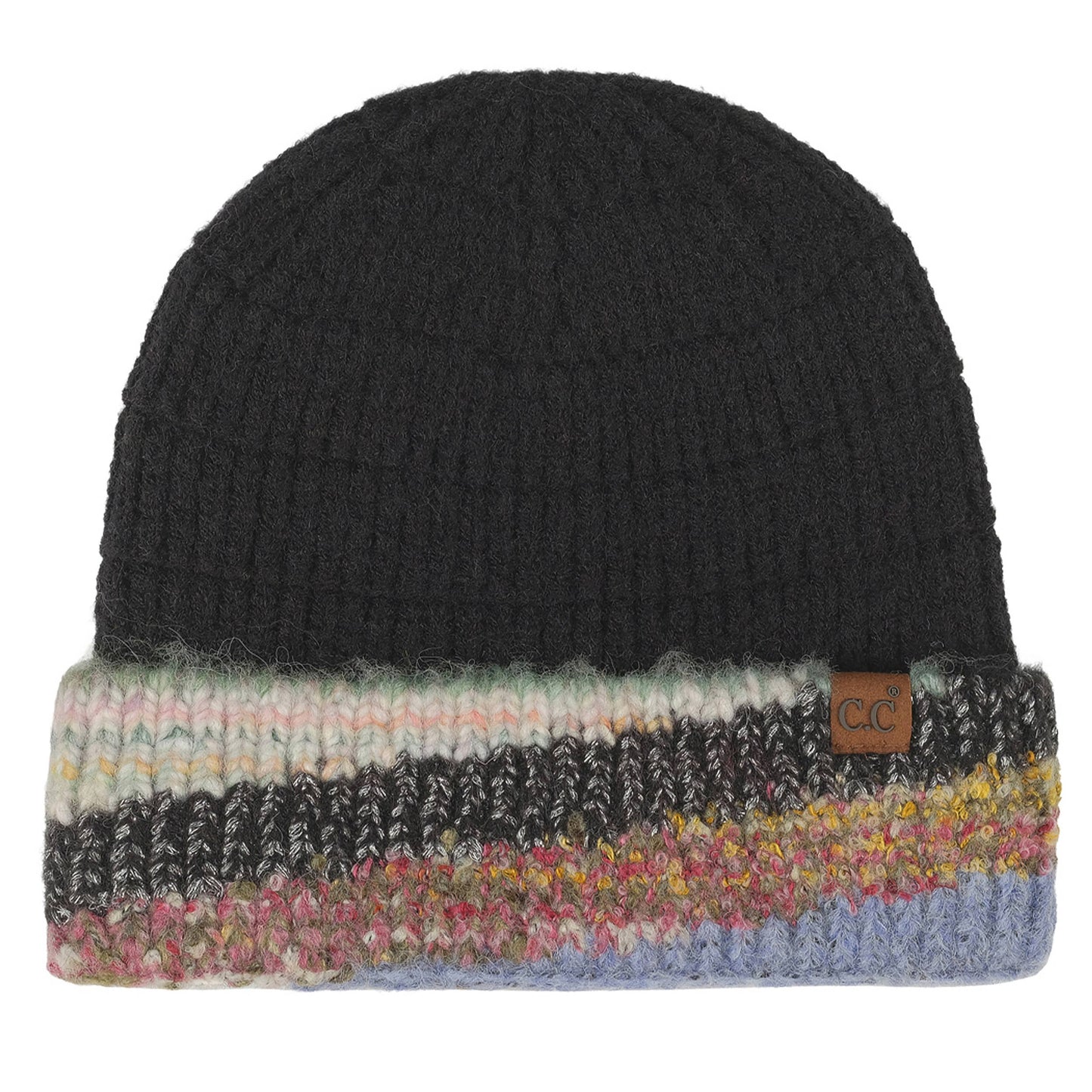 C.C Multi Marled Yarn Cuff Beanie