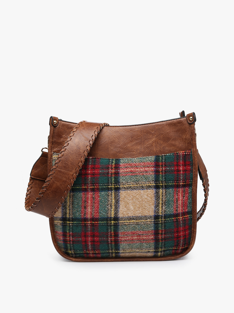 Chloe (Multi) Plaid Crossbody w/ Guitar Strap