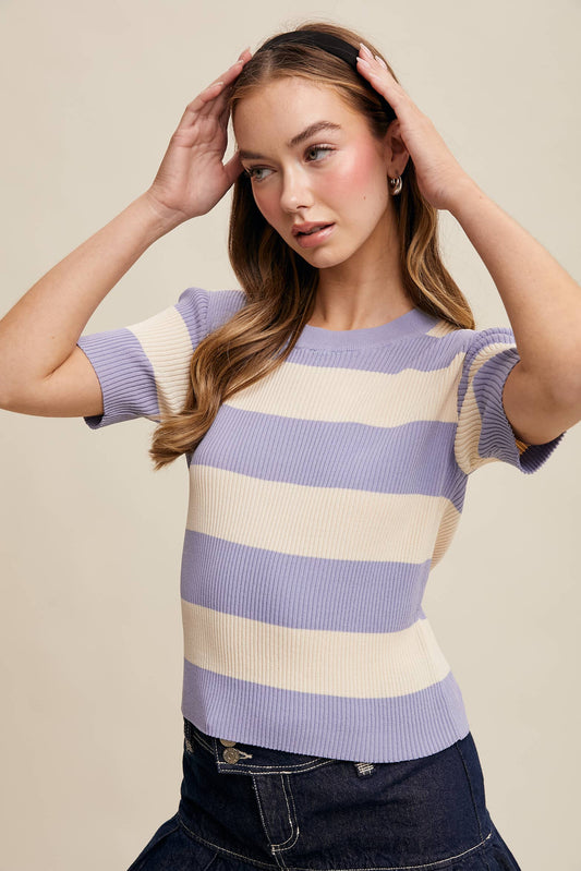 Perfectly Polished (Periwinkle) SS Sweater